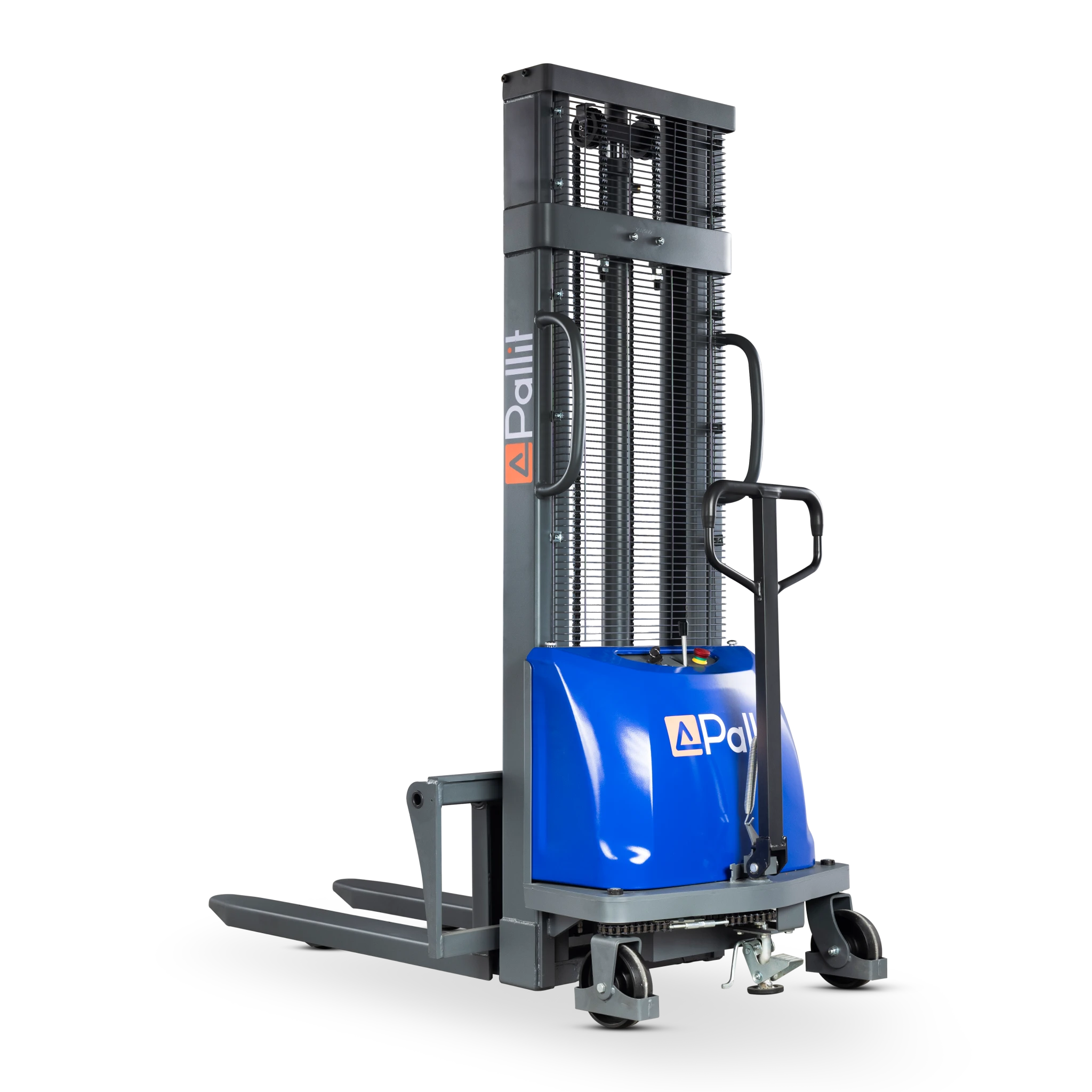 Semi-elektrische palletstapelaar FLEX-E met verstelbare vorken