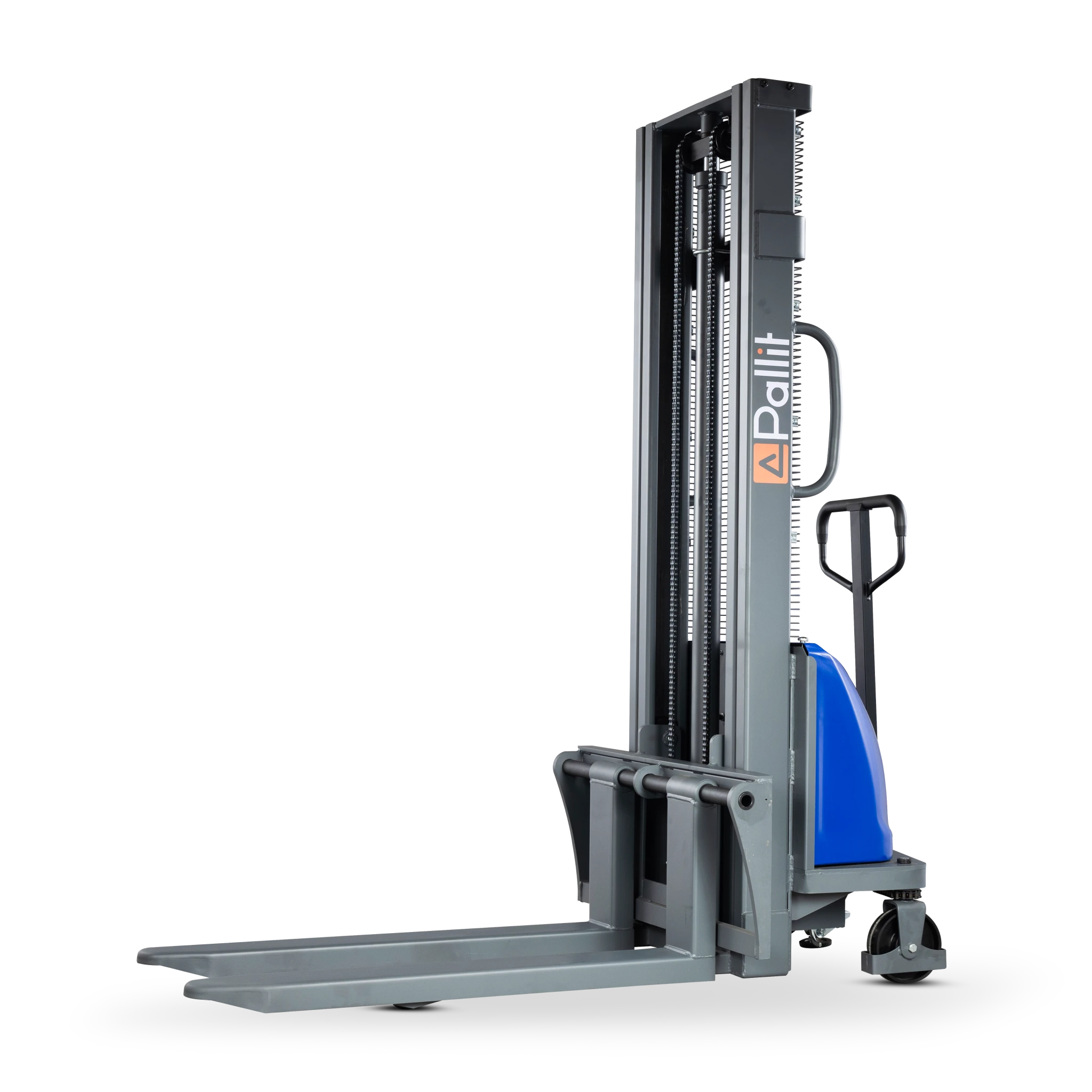 Semi-elektrische palletstapelaar FLEX-E met verstelbare vorken