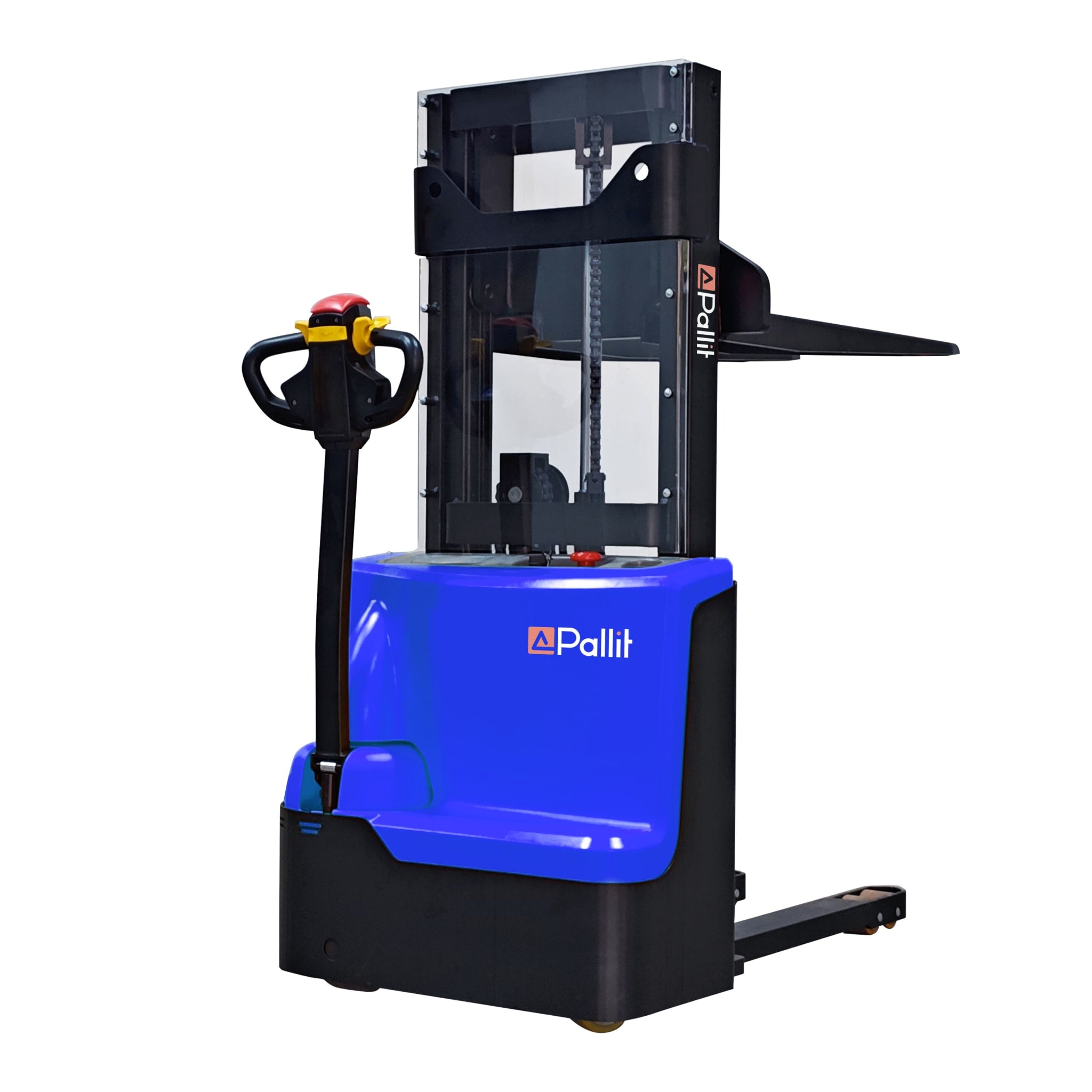 Pedestrian stacker PRECISE with proportional lift and full free lift